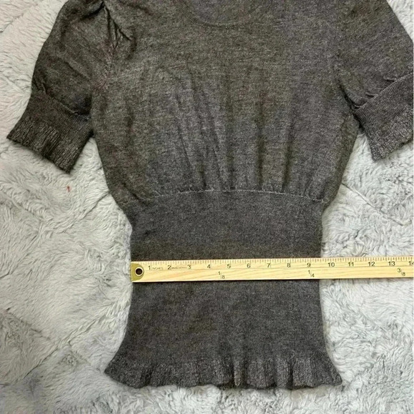 Dolce & Gabbana Alpaca Blend Knit Sweater Top Size 42 Gray Quiet Luxury Top - Picture 6 of 16